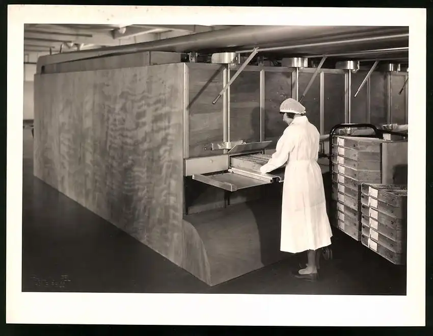 43 Fotografien Reemtsma Tabakfabrik Hamburg, Tabakverarbeitung, Werk, Zigarettenfabrik, Trockenstempel Franz Rompel, HH 29