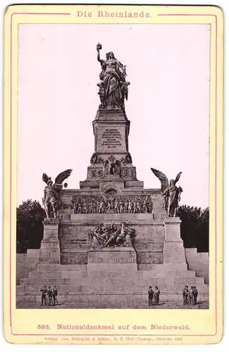 Fotografie Römmler & Jonas, Dresden, Ansicht Rüdesheim, das Nationaldenkmal auf dem Niederwald