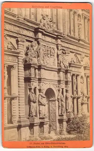 Fotografie Edm. v. König, Heidelberg, Ansicht Heidelberg, Portal am Otto-Heinrichsbau