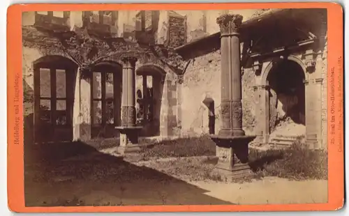 Fotografie Edm. v. König, Heidelberg, Ansicht Heidelberg, Saalruine im Otto-Heinrichsbau