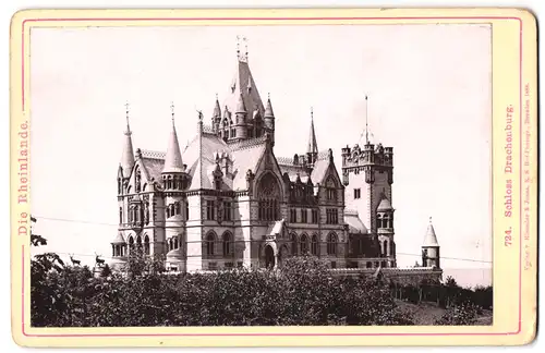 Fotografie Römmler und Jonas, Dresden, Ansicht Königswinter, Blick auf das Schloss Drachenburg