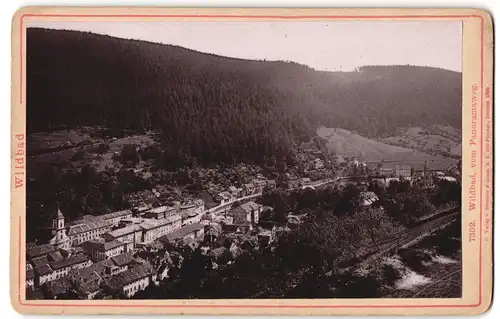 Fotografie Römmler und Jonas, Dresden, Ansicht Wildbad, Blick nach der Stadt vom Panoramaweg