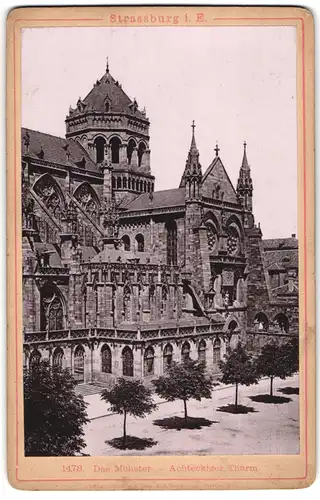 Fotografie Römmler & Jonas, Dresden, Ansicht Strassburg i. E., das Münster mit Achteckiger Turm