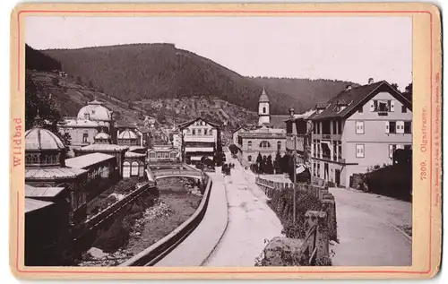 Fotografie Römmler & Jonas, Dresden, Ansicht Wildbad, Blick in die Olgastrasse mit Kollonade