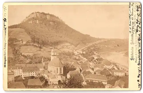 Fotografie R. Halm, Görlitz, Ansicht Königstein, Blick auf die Stadt und Festung