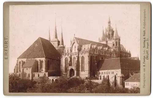 Fotografie K. Festge, Erfurt, Ansicht Erfurt, Blick auf den Dom