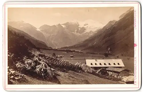Fotografie Fr. Unterberger, Innsbruck, Ansicht Fusch an der Grossglocknerstrasse, Blick in das Fehrleiten-Thal