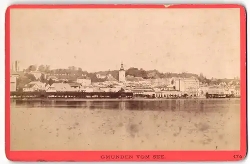 Fotografie Baldi & Würthle, Salzburg, Ansicht Gmunden, Blick vom See nach der Stadt