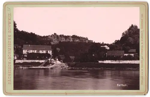 Fotografie Stengel & Markert, Dresden, Ansicht Rathen, Blick nach dem Gasthaus Erbgericht