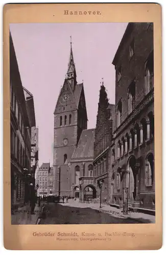 Fotografie G. Alpers jun., Hannover, Ansicht Hannover, Strassenpartie an der Marktkirche