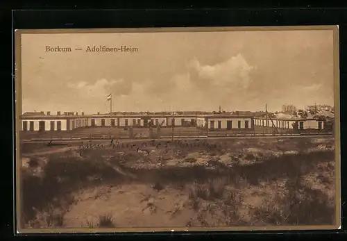 AK Borkum, Blick auf das Adolfinen-Heim, Kinder-Erholungsstätte