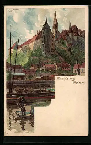 Künstler-AK Heinrich Kley: Meissen, Albrechtsburg