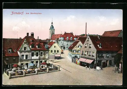 AK Zirndorf, Gasthaus Rotes Ross am Marktplatz