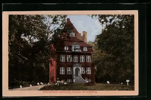 AK Cuxhaven, Blick auf Schloss Ritzebüttel