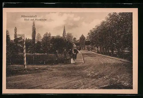 AK Münnerstadt, Blick auf die Pfarrkirche