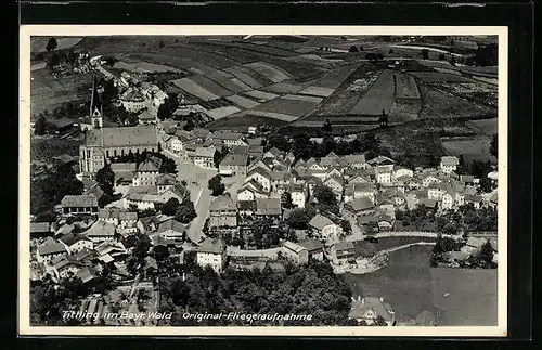 AK Tittling im Bayr. Wald, Ortsansicht vom Flugzeug aus