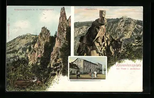 AK Thale, Hexentanzplatz & Hirschgrund, Hotel Hexentanzplatz