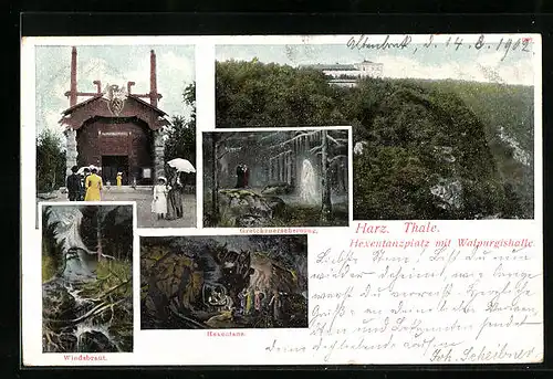 AK Thale /Harz, Hexentanzplatz mit Walpurgishalle