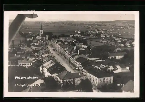 AK Mattighofen, Fliegeraufnahme des Ortes