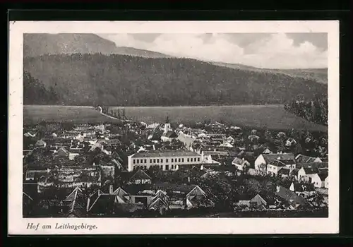 AK Hof am Leithagebirge, Ortsansicht aus der Vogelschau