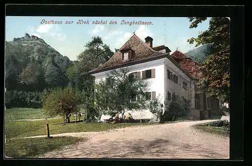 AK Ebensee, Gasthaus zur Kreh nächst den Langbathsen