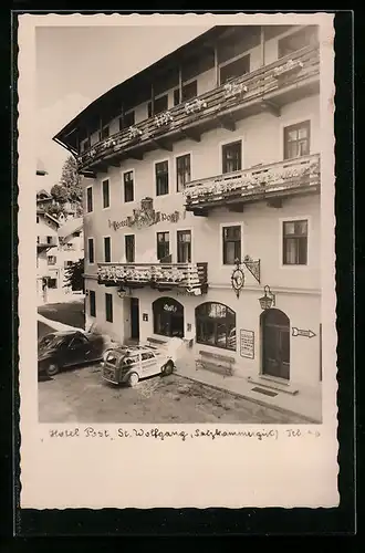 AK St. Wolfgang im Salzkammergut, Hotel Post, Teilansicht
