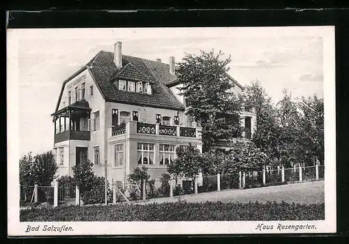 AK Bad Salzuflen, Blick zum Haus Rosengarten