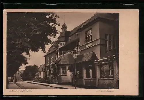 AK Lüdenscheid, Amtshaus von der Strasse gesehen