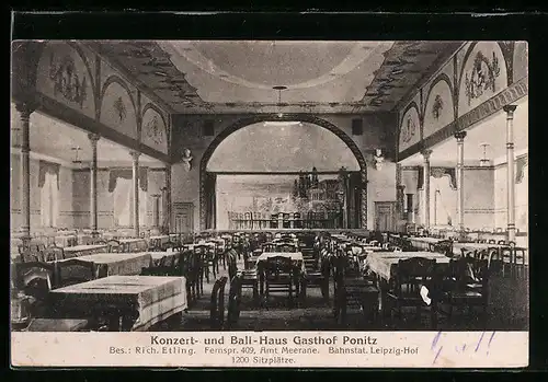 AK Ponitz, Gasthaus, Saal