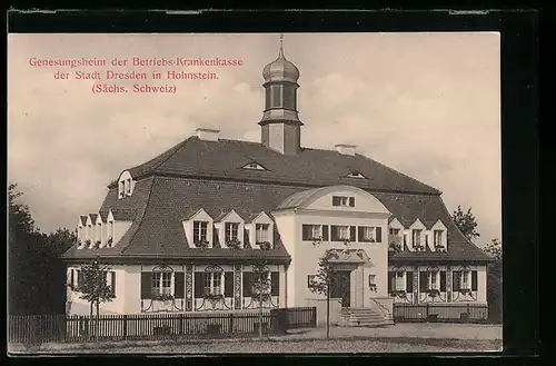 AK Hohnstein i. Sächs. Schweiz, Genesungsheim der Betriebs-Krankenkasse der Stadt Dresden