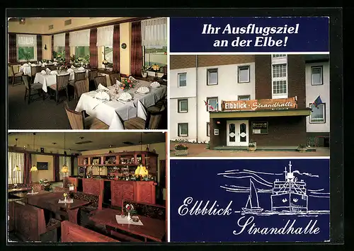 AK Brokdorf /Elbe, Hotel u. Restaurant Elbblick-Strandhalle, Inh. Fam. Sell