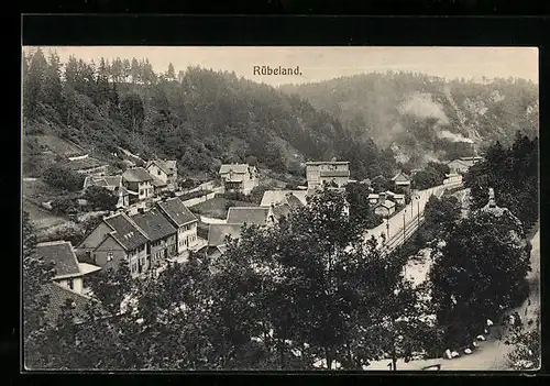 AK Rübeland, Ortsansicht aus der Vogelschau