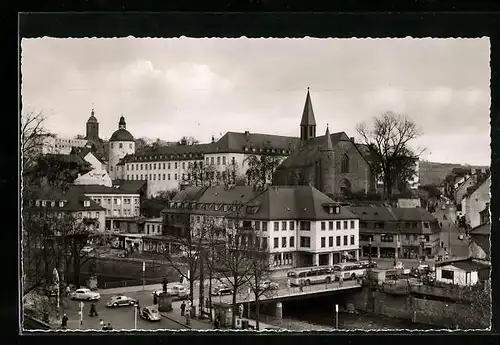 AK Siegen, Siegbrücke, Martinikirche und Unteres Schloss