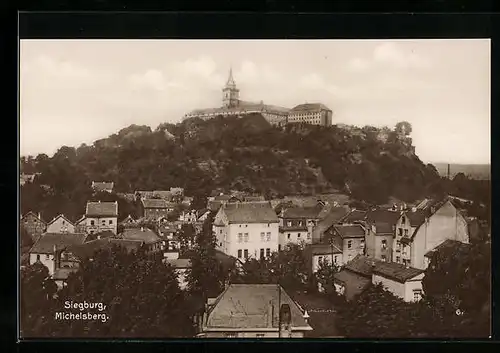 AK Siegburg, Teilansicht mit Michaelsberg