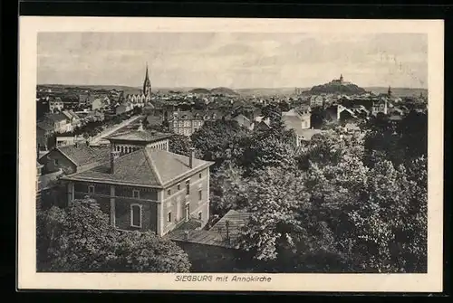 AK Siegburg, Ortsansicht mit Annokirche