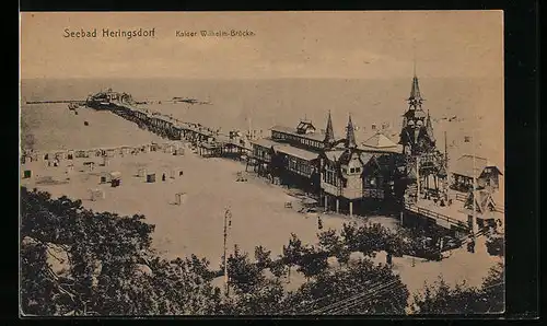AK Heringsdorf, Seebad, Kaiser Wilhelm-Brücke