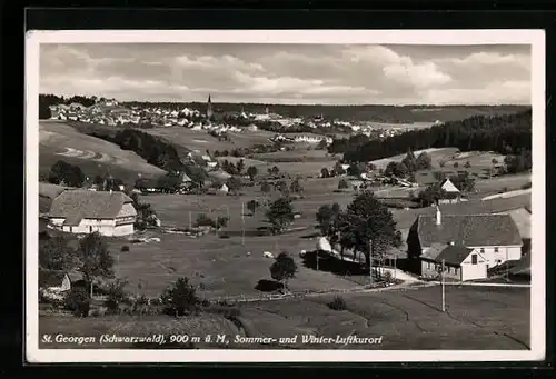 AK St. Georgen /Schwarzwald, Teilansicht
