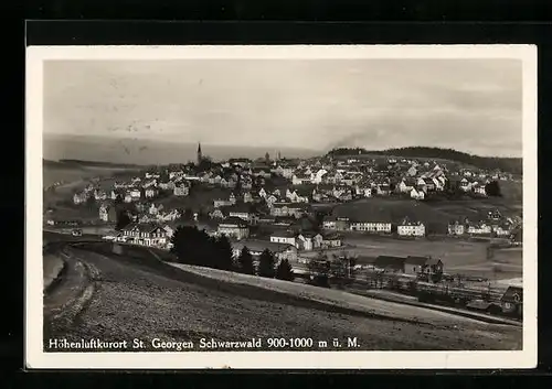 AK St. Georgen /Schwarzwald, Teilansicht