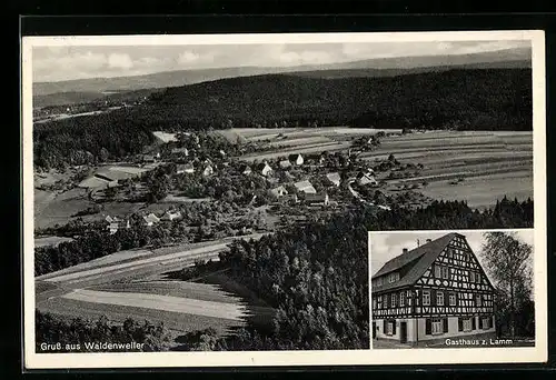 AK Waldenweiler, Gasthaus zum Lamm, Panorama