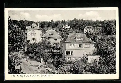 AK Bad König i. Odw., An der Waldstrasse mit Hotel Haus Bodmann
