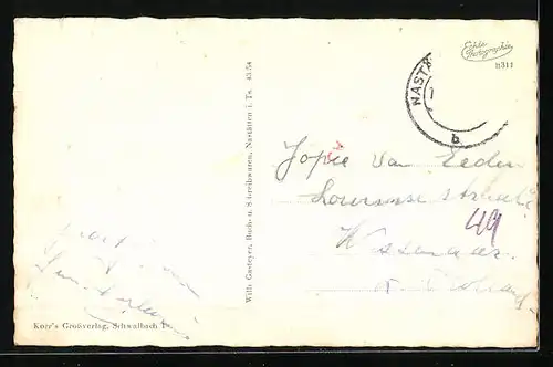 AK Nastätten i. Ts., Ortspartie mit Brunnen