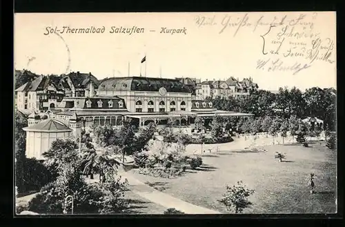 AK Salzuflen, Kurpark mit Kurhaus