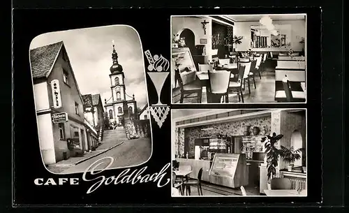 AK Hilders /Rhön, Cafe Goldbach, Innenansichten