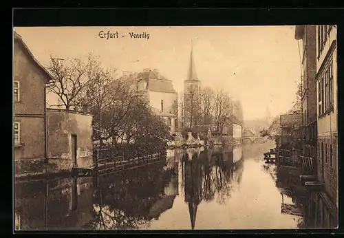 AK Erfurt, Partie in Venedig mit Kirche