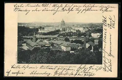 AK Potsdam, Panorama vom Brauhausberg