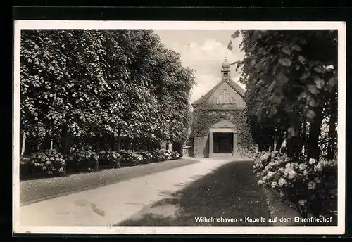 AK Wilhelmshaven, Kapelle auf dem Ehrenfriedhof