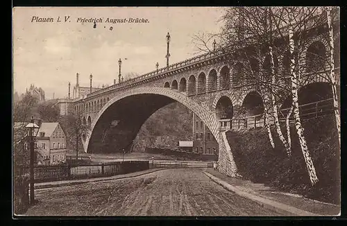 AK Plauen i. V., Friedrich August-Brücke