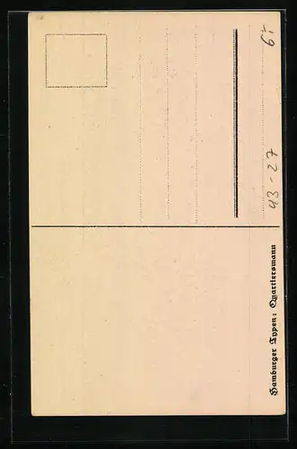 Künstler-AK Typischer Hamburger Quartiersmann