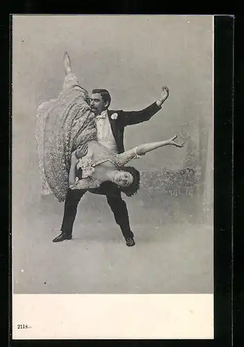 AK Akrobatisches Tanzpaar in Aktion