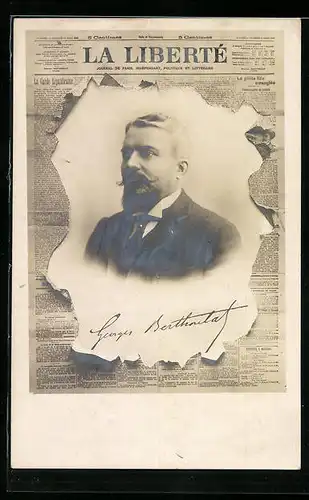 AK Georges Berthoulat hinter Titelblatt der La Liberté